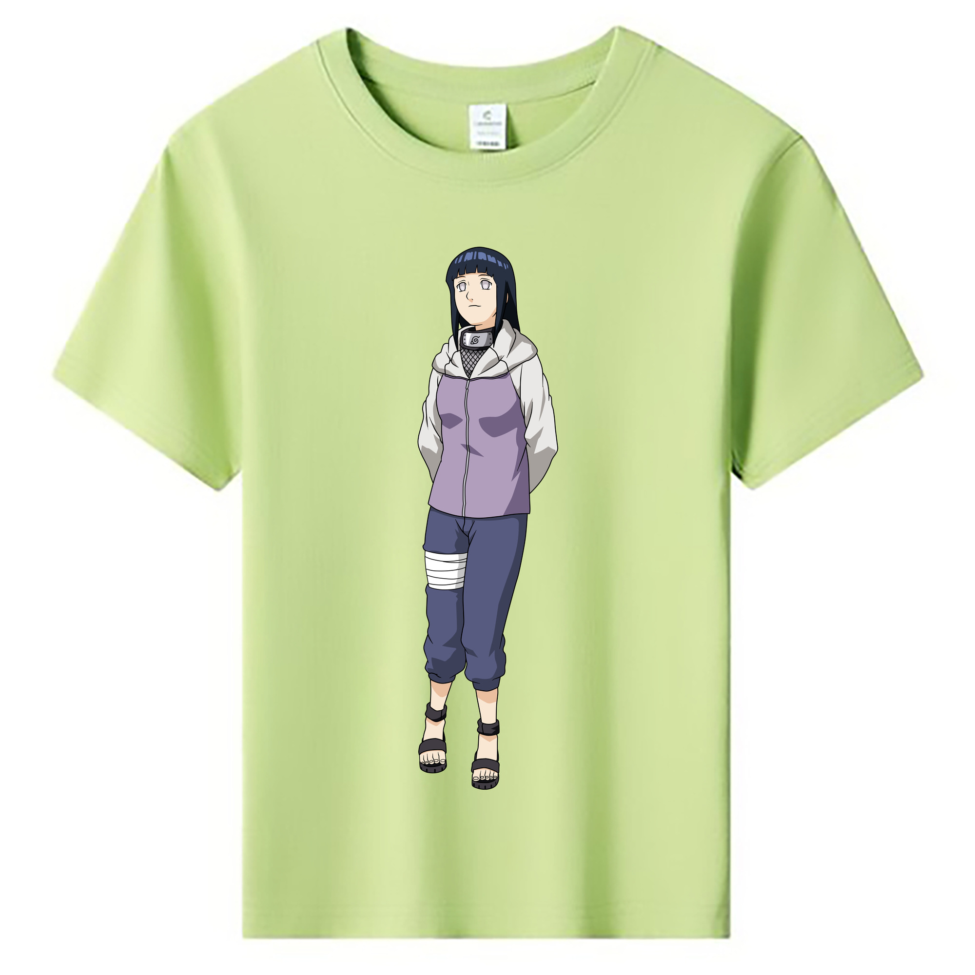 （画像用） NARUTO -ナルト- 日向ヒナタ Hyūga Hinata 綿100％キッズTシャツ（フロントプリント）